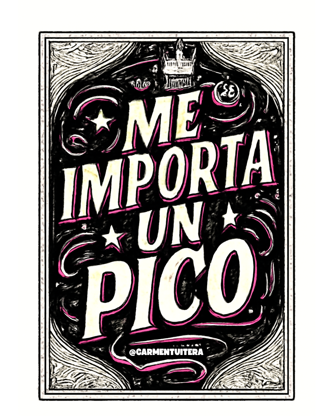 Cuadro 20x25 Me importa un pico