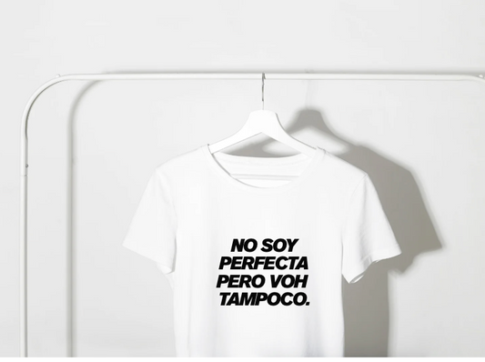 Polera no soy perfecta /oversize