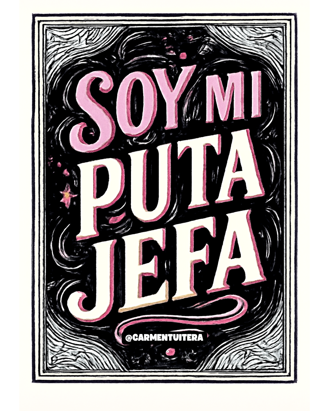 Cuadro 20x25 Soy mi puta jefa